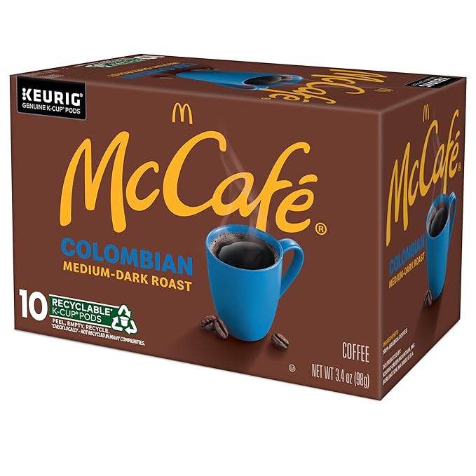 McCafe Colombian, Single Serve Coffee Keurig K-Cup Pods, Medium Roast, 60 Count, (6 Packs of 10)