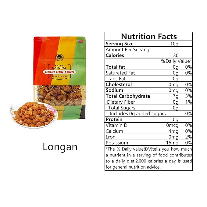 Natural Dried Longan Fruit 100% Fruit Meat,Thailand sun dried longan,力겼쐦旅귛쐯亮?榕띸쑝阿?Packed in USA (Dried Longan-2 Pound)