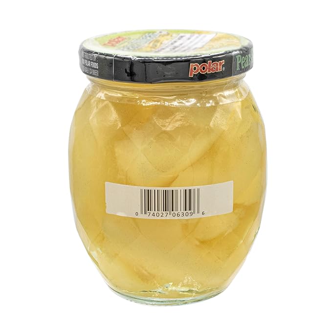 MW Polar Pear Slices in Light Syrup, glass jar 10oz (Pack of 12)