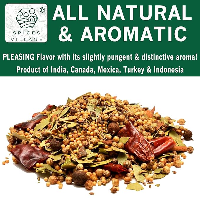 SPICES VILLAGE Pickling Spices for Corned Beef, Pickling Spices Mix for Pickles and Canning, 6.5oz, Pickling Seasoning Blend Kit - Kosher, Gluten Free, Non GMO, Resealable Bulk Bag
