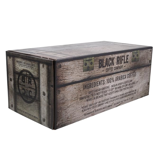 Black Rifle Coffee Company Supply Drop Variety Pack (96 Count of K Cups) - K Cups Coffee Variety Pack - Contains Silencer Smooth (Light), AK-47 (Medium), Just Black (Medium) & BeyondBlack (Dark Roast)