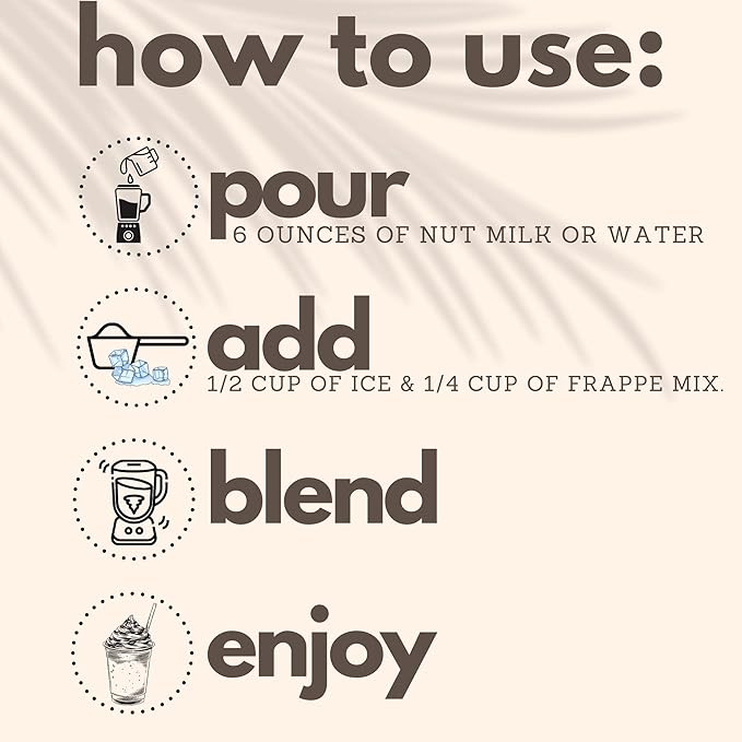 Coconut Cloud Frozen Hot Chocolate | Blended Instant Frappe Iced Cocoa | Add Nut Milk, Ice & Enjoy | Easy, Creamy, Delicious, Tasty Barista Quality. (Vegan, Dairy-Free, Plant Based, Certified Gluten-Free, Women Owned, US Made), 6 Servings