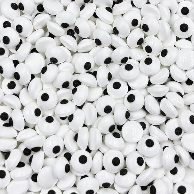 Weraru Small Candy Eyeballs Eye Ball Sweets Cake Cupcake Toppers Cookie Dessert Sprinkles Decorations Birthday Party Supplies 4.2Ounce