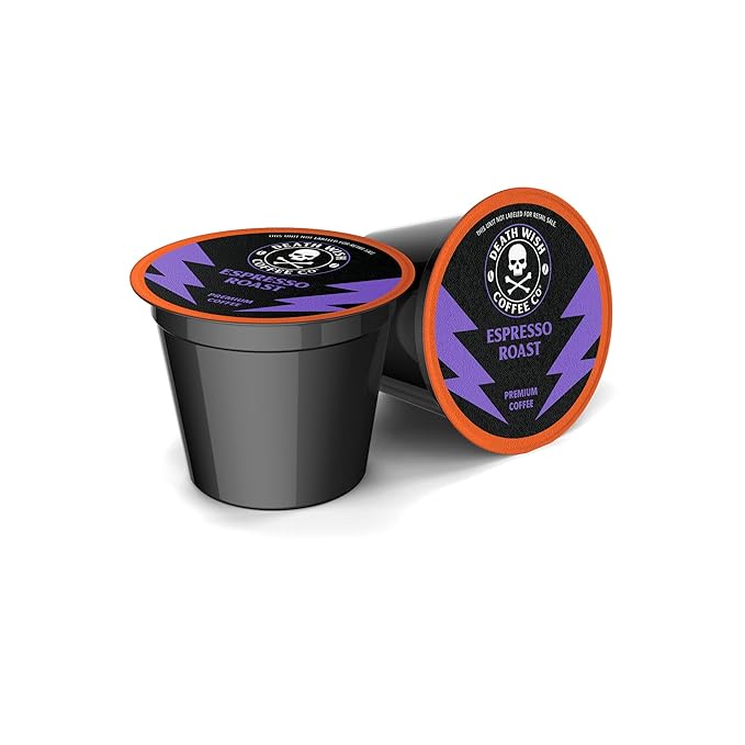 Death Wish Coffee - Single Serve Pods - Dark Roast Coffee Pods - Made with USDA Certified Organic (Espresso Roast, 100 Count)