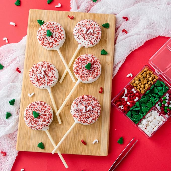 Sweets Indeed Candy Tacklebox, Assorted Variety, Perfect for Cake Decorations, Baking, Ice Cream, Cookies, Cupcake Topper, 2.53 oz (Holiday)