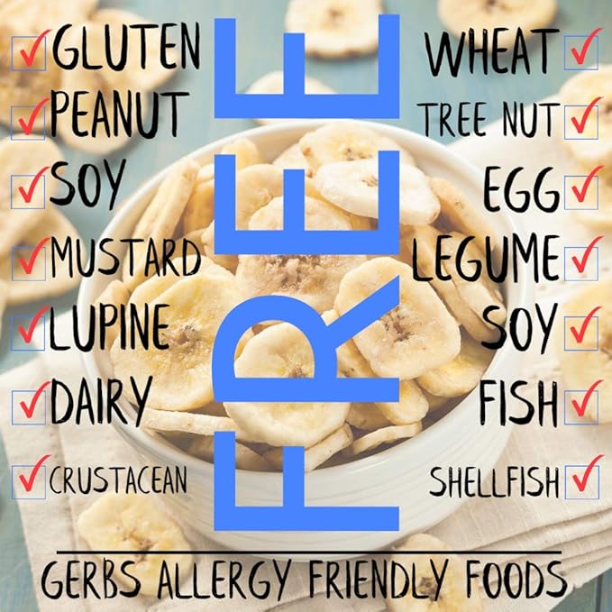 Gerbs Banana Chips Sweetened, 2 LBS – Unsulfured & Preservative Free - Top 14 Allergy Friendly & Non GMO - Product of Philippines