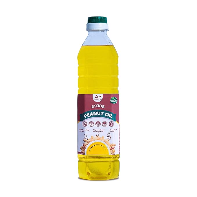 Atoos Peanut Oil |Made from Raw Peanuts 33.8oz ??Natural Cooking Oil, Healthy Deep Fryer Oil, Non-GMO| Pure Groundnut Oil rich in Vitamin E