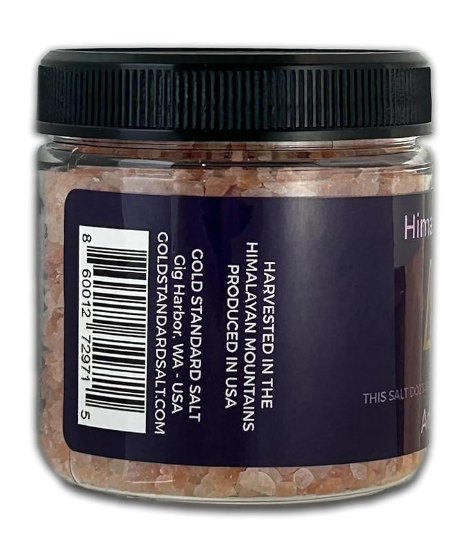 KOSHER CERTIFIED Himalayan Pink Salt, Medium Grain - Ancient Finish - 4oz - Use as is or in a grinder.
