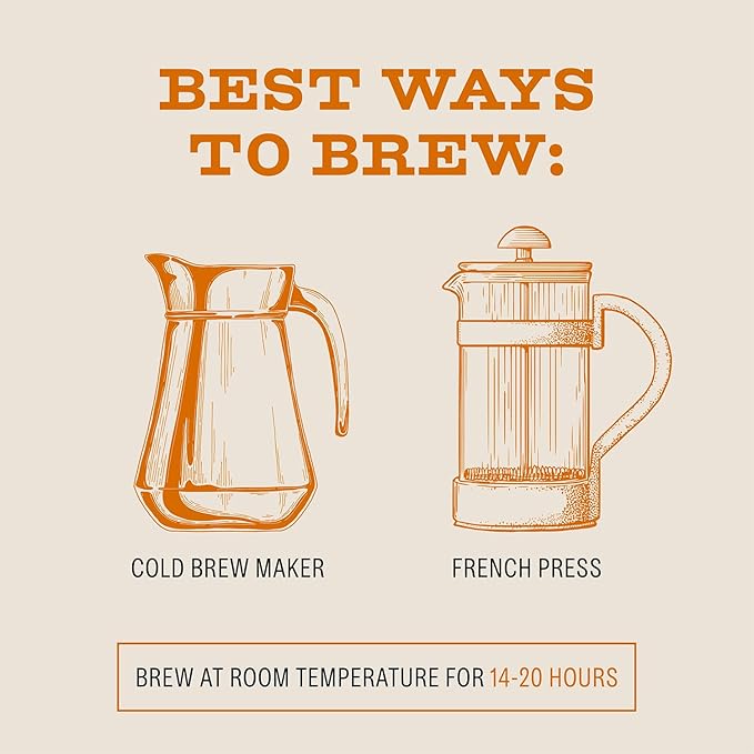 Bizzy Organic Cold Brew Coffee | Breakfast Blend | Coarse Ground Coffee | Medium-Light Roast | Micro Sifted | Specialty Grade | 100% Arabica | 1 LB
