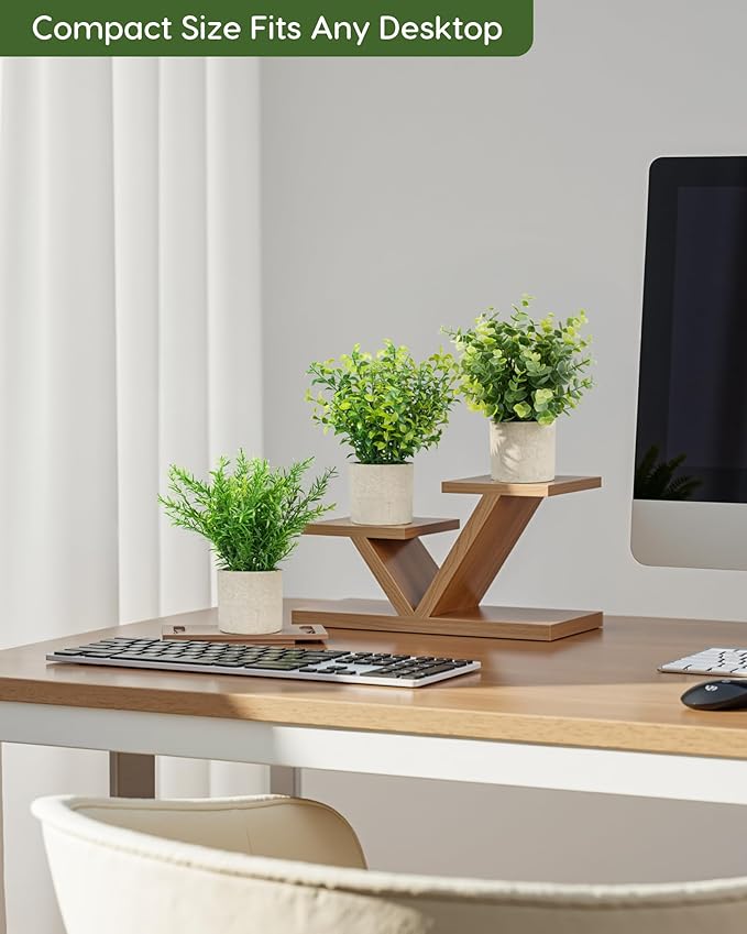 Velener 3 PCS Small Fake Eucalyptus Plant Artificial Potted Plants Indoor for Desk, Shelf, Home Decor Realistic Faux Plant for Office, Bathroom/Living Room Decoration (Sage Green)