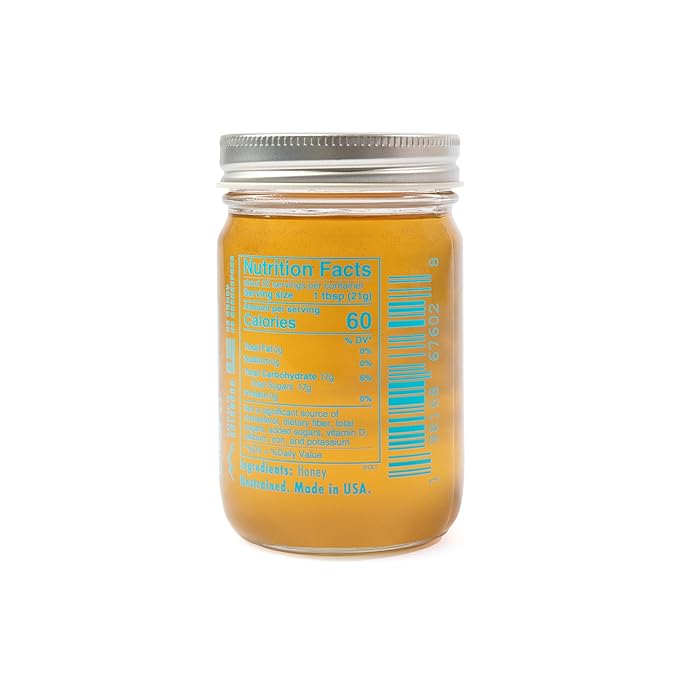 Honey House 100% Raw Clover | Pure & Unfiltered | Premium American-Sourced Natural Sweetener | 12oz Glass Jar | Nutrient-Rich | No Additives - (2 Pack)