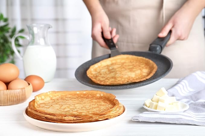 Classic Rolled Hotcakes Crepe Mix by American Table, Made with American-Grown Organic Wheat Flour & Pure Vanilla, French-Style, Non-GMO, Low Sugar, No Preservatives, Quick Prep, Makes 72 Crepes (14 oz, Pack of 3)