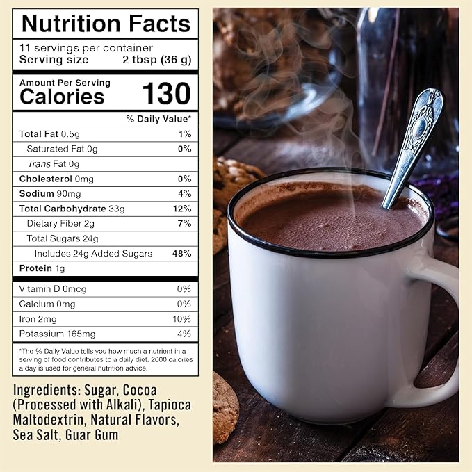 Castle Kitchen Candycane Hot Chocolate (2 Pack, 14oz Ea.) - Dairy Free, Vegan Hot Cocoa Mix made With Dark Chocolate and Natural Flavors-Just Add Water- No Artificial Sweeteners