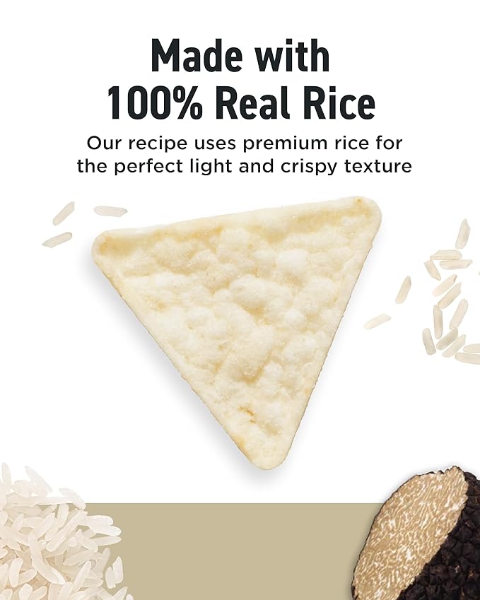 Darda Truffle Salt Rice Chips - Air-Popped Crispy Rice Chip Snacks with Tuffle Flavor, Low-Calorie Ksnack, Non-Fried, Zero Cholesterol, Light & Crunchy Snack Packs (4.23oz)