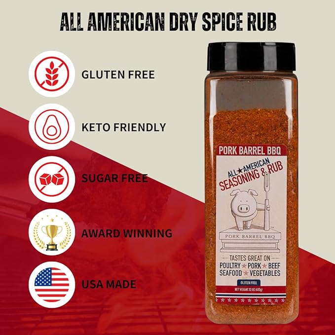 Pork Barrel BBQ All American Seasoning & Rub Catering, 623g