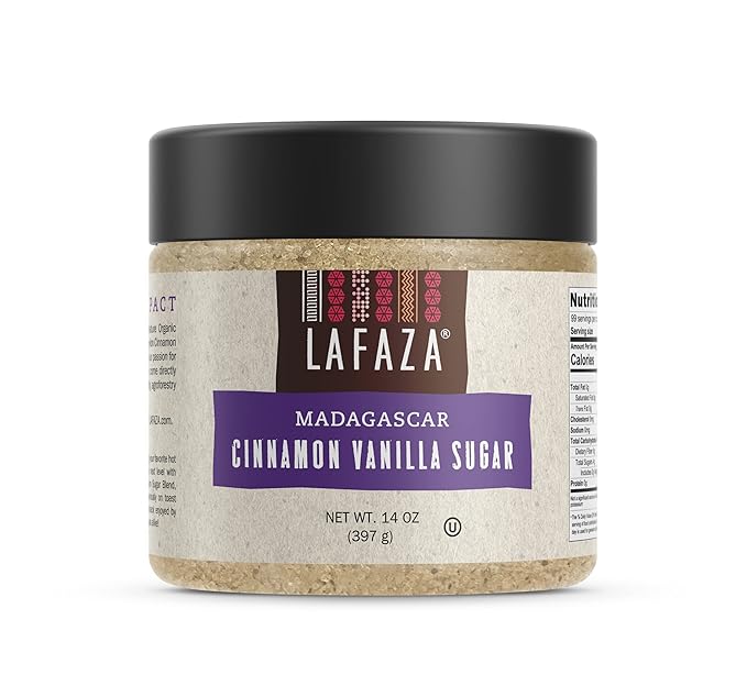 Lafaza Premium Madagascar Cinnamon Vanilla Sugar, 14oz