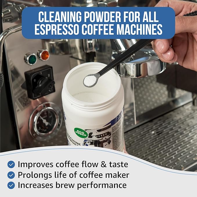 Coffee Machine Cleaner Powder 900G / 31 oz. Essential part of your Barista Accessories. Espresso Machine Cleaner. Coffee Cleaning Powder For Group Head. Use on your Commercial Machine. For Barista Kit