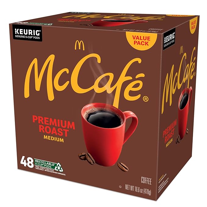 McCafé Premium Roast, Keurig Single Serve K-Cup Pods, Medium Roast Coffee Pods, 48 Count