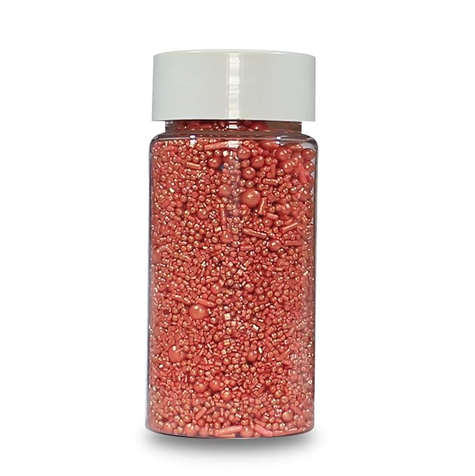 Confect Sprinkles for Cake & Cupcake Decorating ??Rose Gold Sprinkles Bottle | Perfect for Wedding, Birthday, & Cookies & Baking Decoration- Vegan, Gluten-Free, Nut-Free, Soy-Free, Dairy-Free, Palm Oil-Free- 4.2 Oz