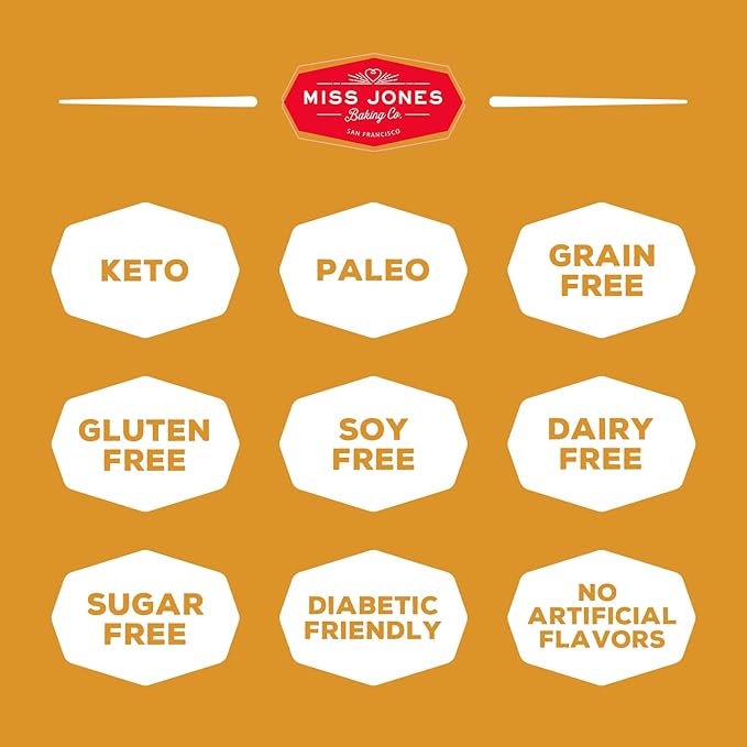 Miss Jones Baking Not Cornbread Muffin Mix - Almond Flour, Gluten Free, Low Carb, No Sugar Added, Naturally Sweetened Desserts & Treats - Keto, Diabetic, Atkins, WW, and Paleo Friendly (Pack of 2)