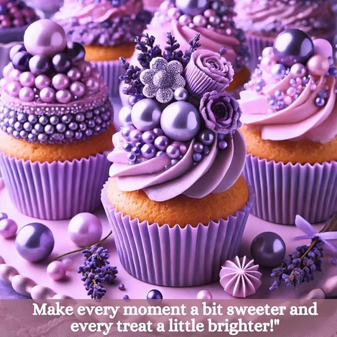 Confect Purple Disco Ball Cake Sprinkles ??Edible Decorative Pearls & Irish Purple Shimmer Sprinkle Mix for Cakes, Cupcakes, Cookies | Love Sprinkle Blend | Vegan, Gluten-Free, Nut-Free, Soy-Free, Dairy-Free, Palm Oil-Free - 4.2 Oz