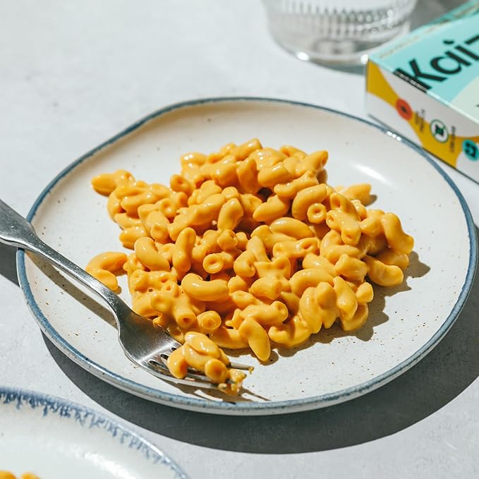 Kaizen High Protein Cheddar Mac & Cheese - Low Carb, Keto Friendly, High Fiber, Gluten-Free, Plant-Based, Non-GMO - 6.4 Ounces (Pack of 3)