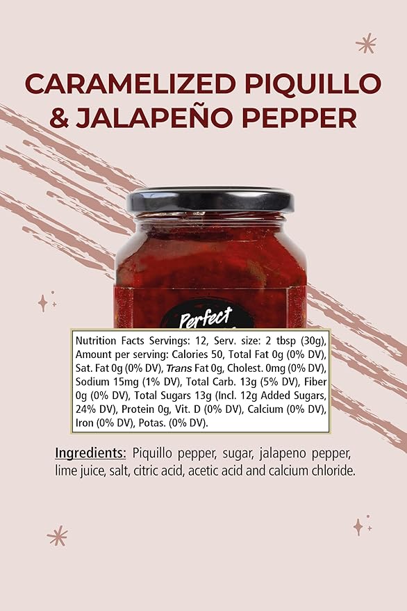 Perfect Choice Caramelized Red Pepper & Jalapeño - Sweet & Slightly Spicy Spread Ready-to-serve Dip - 12.7 oz. (pack of 3)