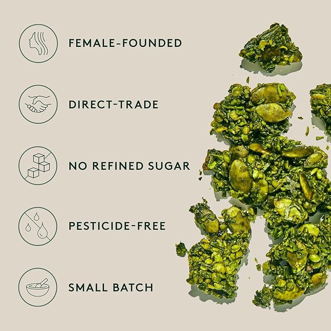 Matchaful - Original Matcha Granola - Activated, Grain Free, Organic Ingredients - Vegan, No Refined Sugar, No GMO - Gluten Free Granola Mixed with our Hikari Single Origin Matcha - 8oz Bag, 6pk