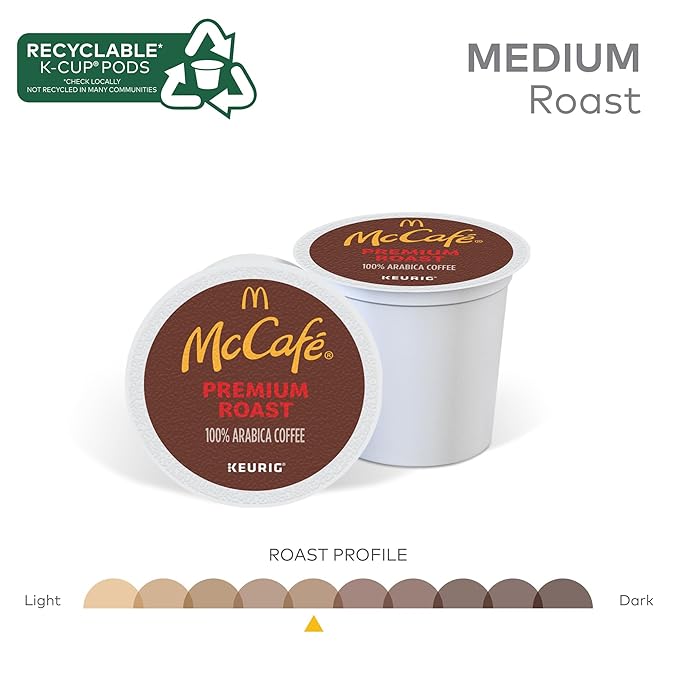 McCafe Premium Roast Coffee, Keurig Single-Serve K-Cup Pods, Medium Roast, 72 Count