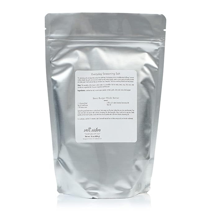 s.a.l.t. sisters Everyday Seasoning | All-Natural, Gluten Free, MSG Free, Non-GMO | Dried Spice & Salt Seasoning | Versatile Use for Meat, Fish, Vegetables, and More | 1lb