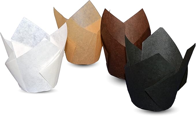 Coffee Set Tulip Baking Cups Cupcake Liners Muffin Liners Greaseproof Paper 200