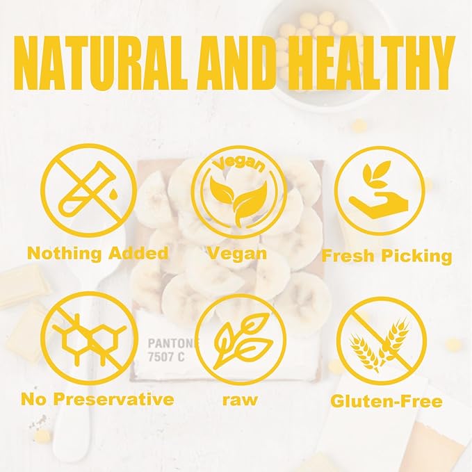 Unsweetened Banana Chips-150g(5.29oz),Bulk Healthy Dried Fruit Snack,Natural Dehydrated Banana Chips