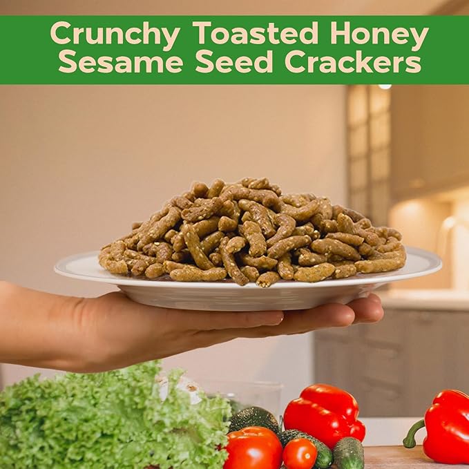 Sincerely Nuts Honey Sesame Sticks Snacks, 1lb - Kosher Certified - Crunchy Toasted Honey Sesame Seed Crackers for Trail Mix & Soup