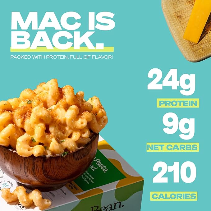 Kaizen High Protein Cheddar Mac & Cheese - Low Carb, Keto Friendly, High Fiber, Gluten-Free, Plant-Based, Non-GMO - 6.4 Ounces (Pack of 3)