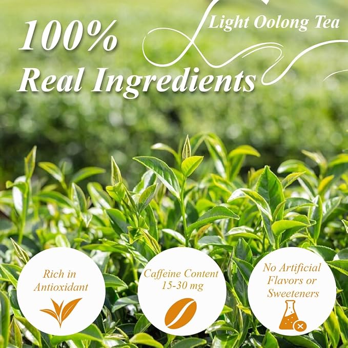 WT WEETEE Oolong Tea Bags 100 Count, Floral & Slightly Fruity Chinese Oolong Tea, Super Antioxidant | Resealable Kraft Bag | Brew Hot or Iced