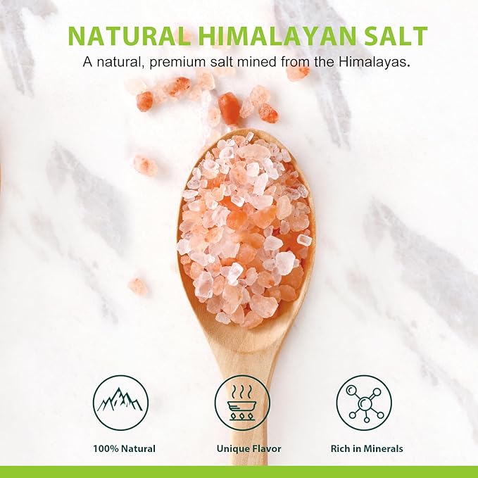 Soeos Himalayan Pink Salt, Coarse Grain, 5 Lbs (Pack of 1), Himalayan Pink Sea Salt, Rock Salt for Grinder Refill