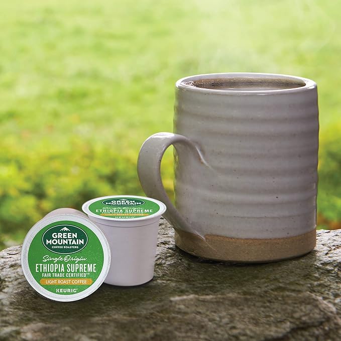 Green Mountain Coffee Ethiopia Supreme Keurig Single-Serve K Cup Pods, Light Roast Coffee, Ethiopia Supreme, 72 Count