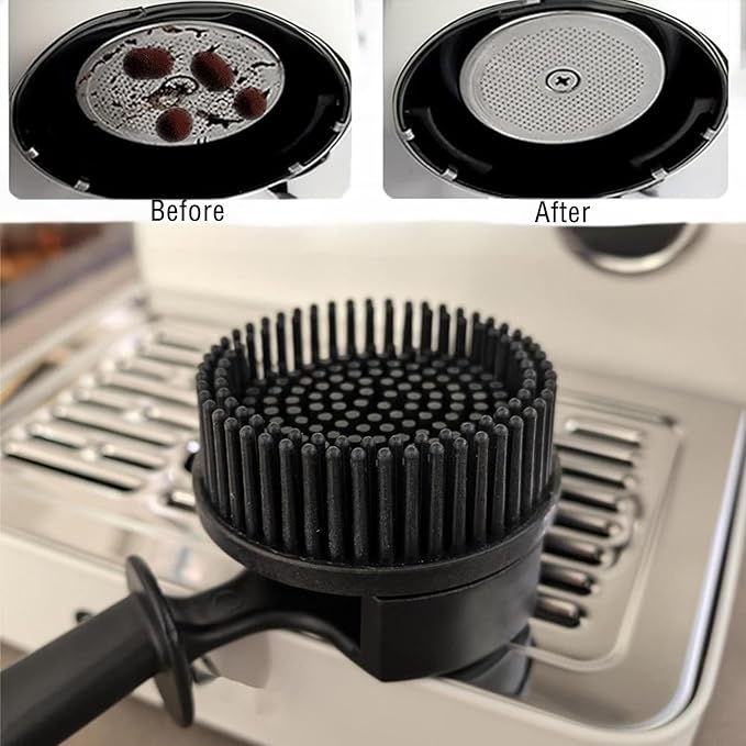 Espresso Cleaning Brush - Espresso Machine Group Head Cleaning Brush - Detachable 360ì§?Silicone Cleaning Bristle Tools for Coffee Machine 58mm Grouphead