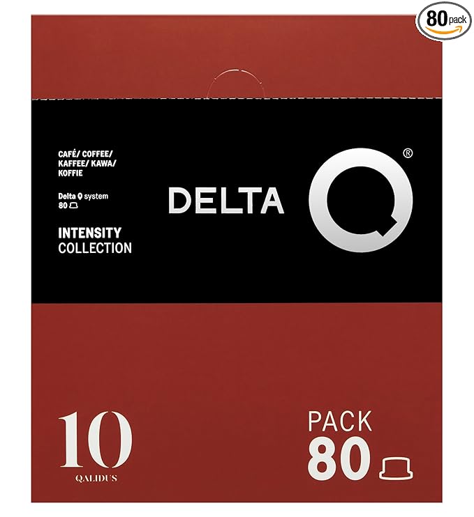 Delta Q Espresso Pods for Delta Q machines, Qalidus - Intensity 10, Notes of Caramel, XL Pack - 80 Coffee Capsules