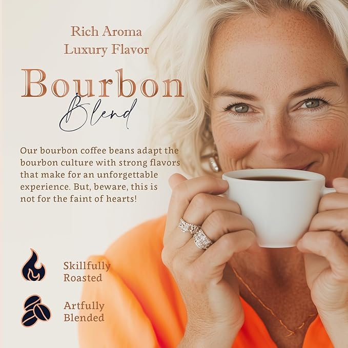 Flavored Ground Coffee ??Bourbon, 100% Arabica, Single Origin, Medium Roast, USDA Organic, Naturally Flavored ??by Coffea Flavor
