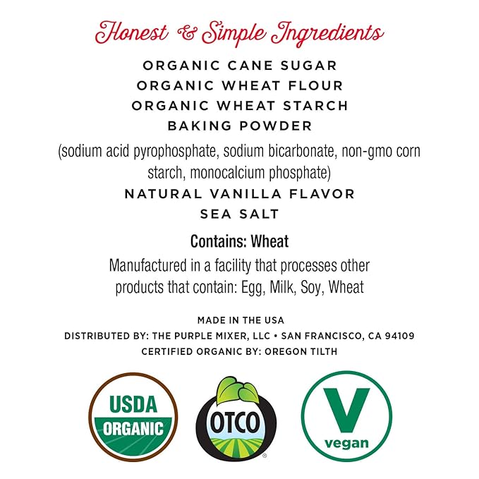 Miss Jones Baking Organic Yellow Cake and Cupcake Mix, Non-GMO, Vegan-Friendly, Moist and Fluffy: Vanilla (Pack of 6)