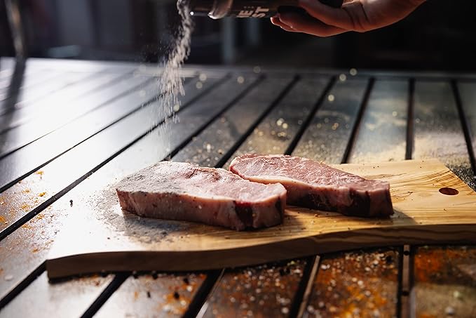 Kosmos Q The Best Classic Steak Seasoning Rub, Garlic Pepper & Paprika BBQ Meat Dry Rub for Prime Rib, Pork Tenderloin, Chicken, French Fries, Ribs & More, Steak Rub & Beef Seasoning, 13.4 oz Shaker