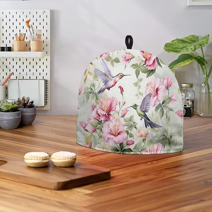 Hummingbird Tea Cosy for Teapot Floral Tea Cosy for Teapot Thick Home Decorative Kettle Kitchen Dust Cover Kitchen Accessory