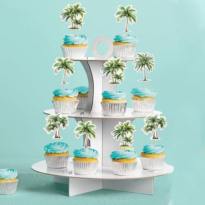 40 Pack Surfboard Cupcake Toppers Double Sided Surfboard Cupcake Picks Holiday Beach Surf Cake Decorations for Summer Beach Theme Baby Shower Birthday Party Supplies
