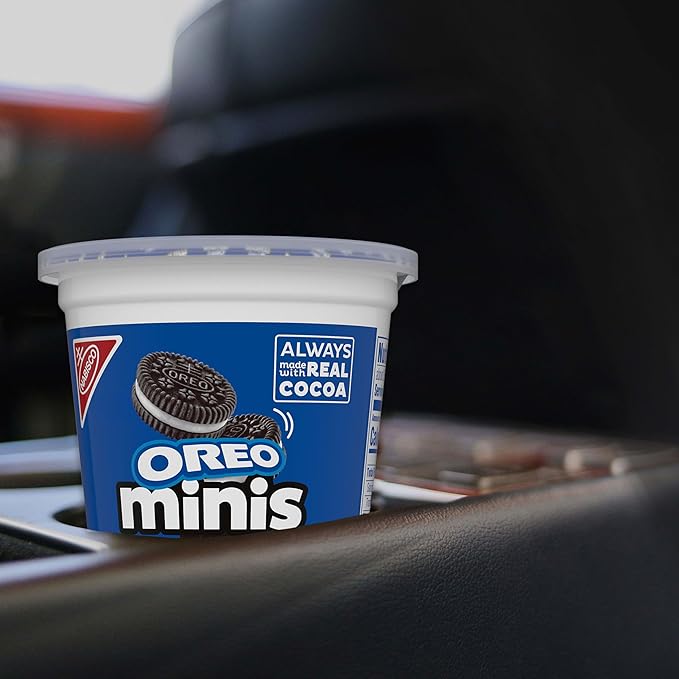 OREO Minis Chocolate Sandwich Cookies, 12 - 3.5 oz Snack Cups