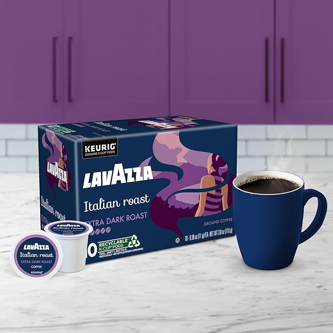 Lavazza Italian Roast, Keurig Single Serve K-Cup Pods, 60ct (6 Packs of 10)