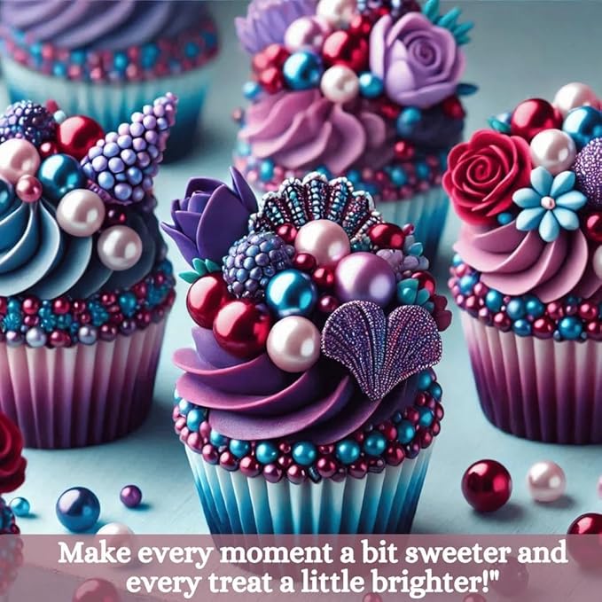 Confect Love Disco Balls Sprinkle Mix ??Pink, Blue & Purple Pearl Candy Balls for Cake Decorating, Cupcakes, Cookies & Desserts ??Edible Sprinkles Topping | Vegan, Gluten-Free, Nut-Free, Soy-Free, Dairy-Free, Palm Oil-Free- 4.2 Oz