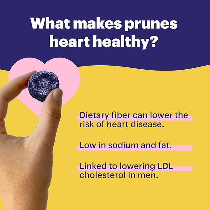 Sunsweet Amazin' Pitted Prunes - Dried Prunes Pitted Unsweetened - Gluten Free, Vegan, Low Fat - Fiber & Minerals - 8 oz Pouches x 6 Pack