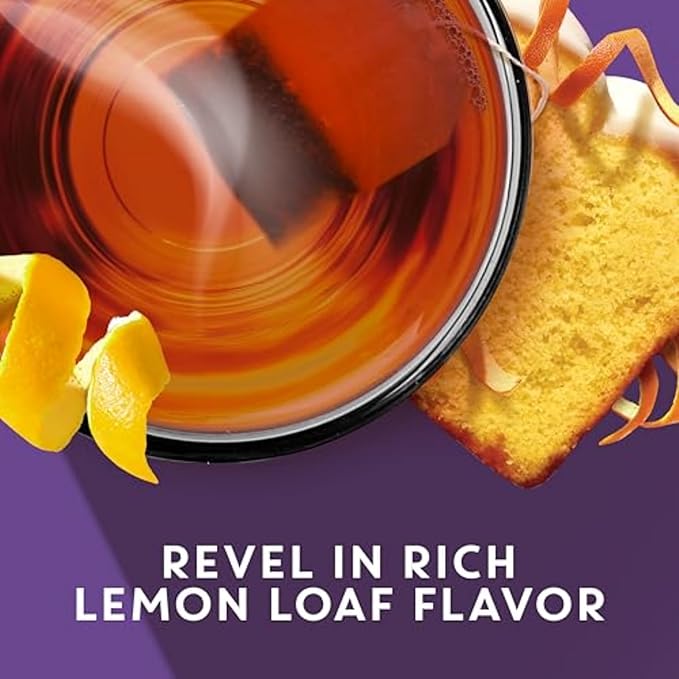 TAZO Dessert Delights Glazed Lemon Loaf Herbal Tea Bags, Aromatic Blend, Caffeine-Free, 90 Total Tea Bags (15ct - Pack of 6)