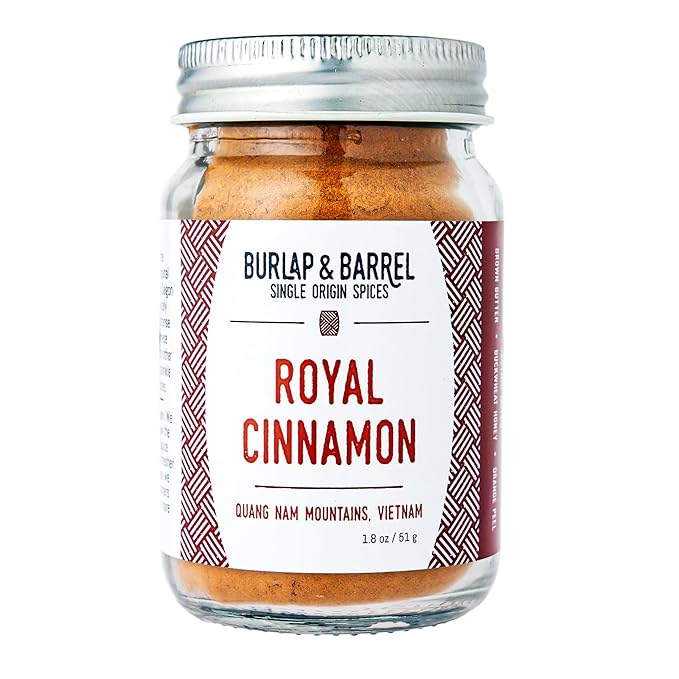 Burlap & Barrel Royal Cinnamon ??Intense Sweetness & Spiciness of Vietnamese Cinnamon Powder & Spice ??As seen on Shark Tank - 1.8oz Glass Jar